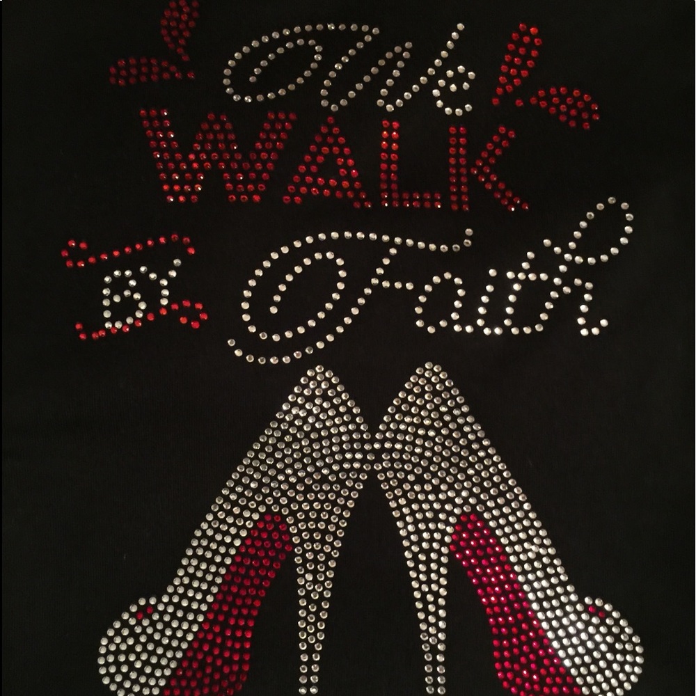 Rhinestone Tee “We walk by Faith”